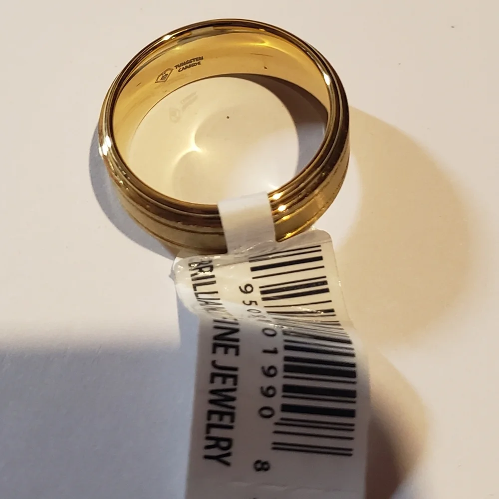 New Brilliance fine jewelry Tungsten yellow IP band size 11 - Picture 8 of 9